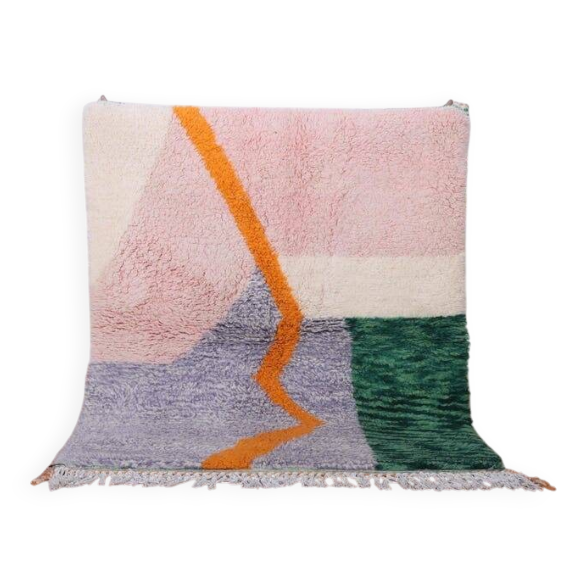 Handmade pure natural wool rug size