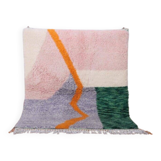 Handmade natural pure wool rug, size