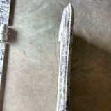 Pompadour fireplace in Louis XV style from around 1880 in blue floral marble.