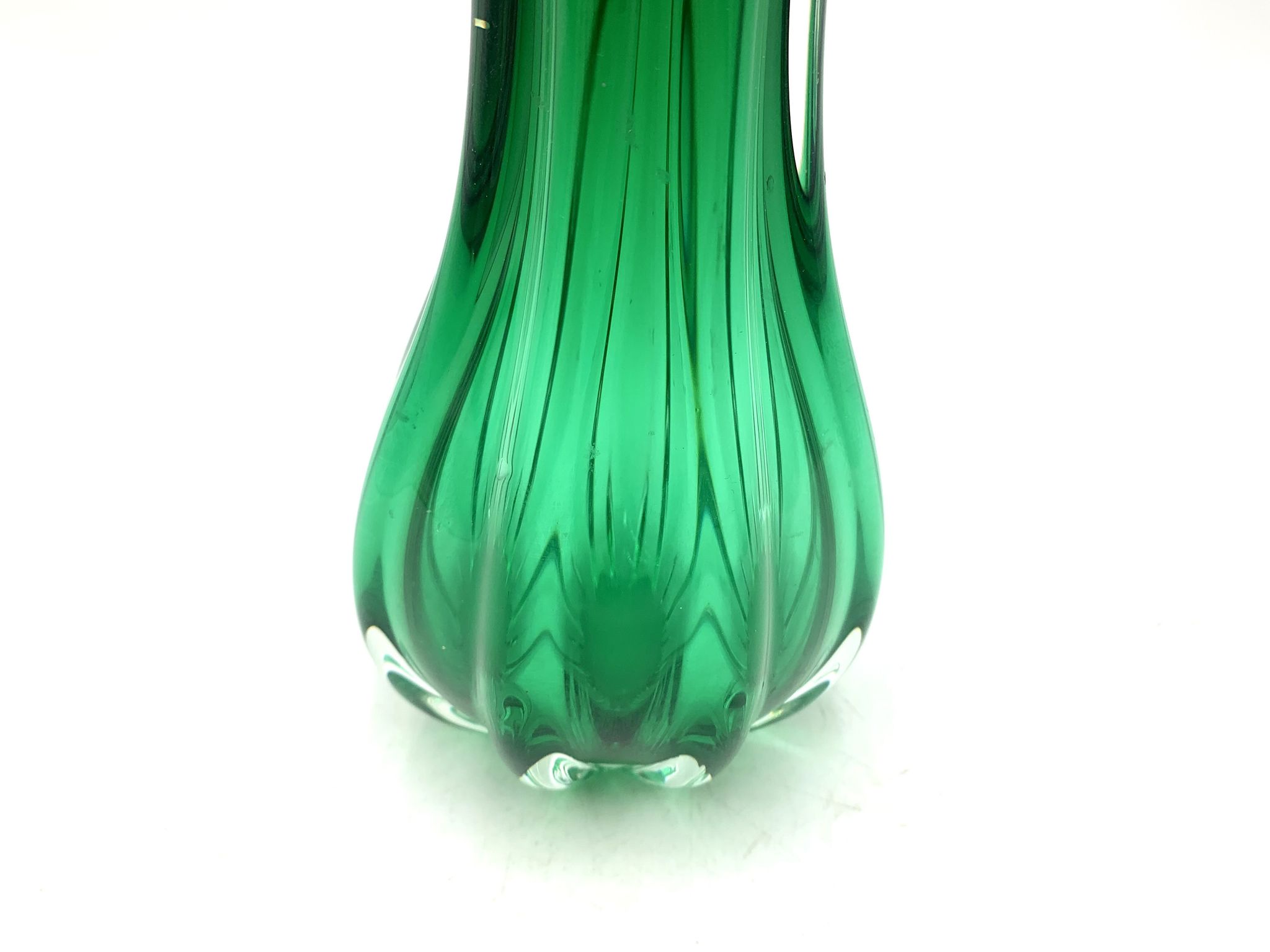 Vase vert Egermann, République tchèque, années 1970