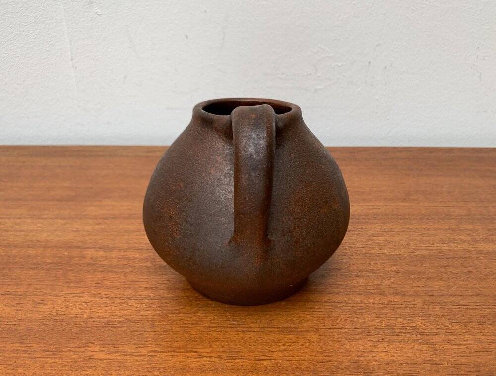 Brutalist vases and carafes from the mid-century by Hartwig Heyne pottery, Germany, 1960s.