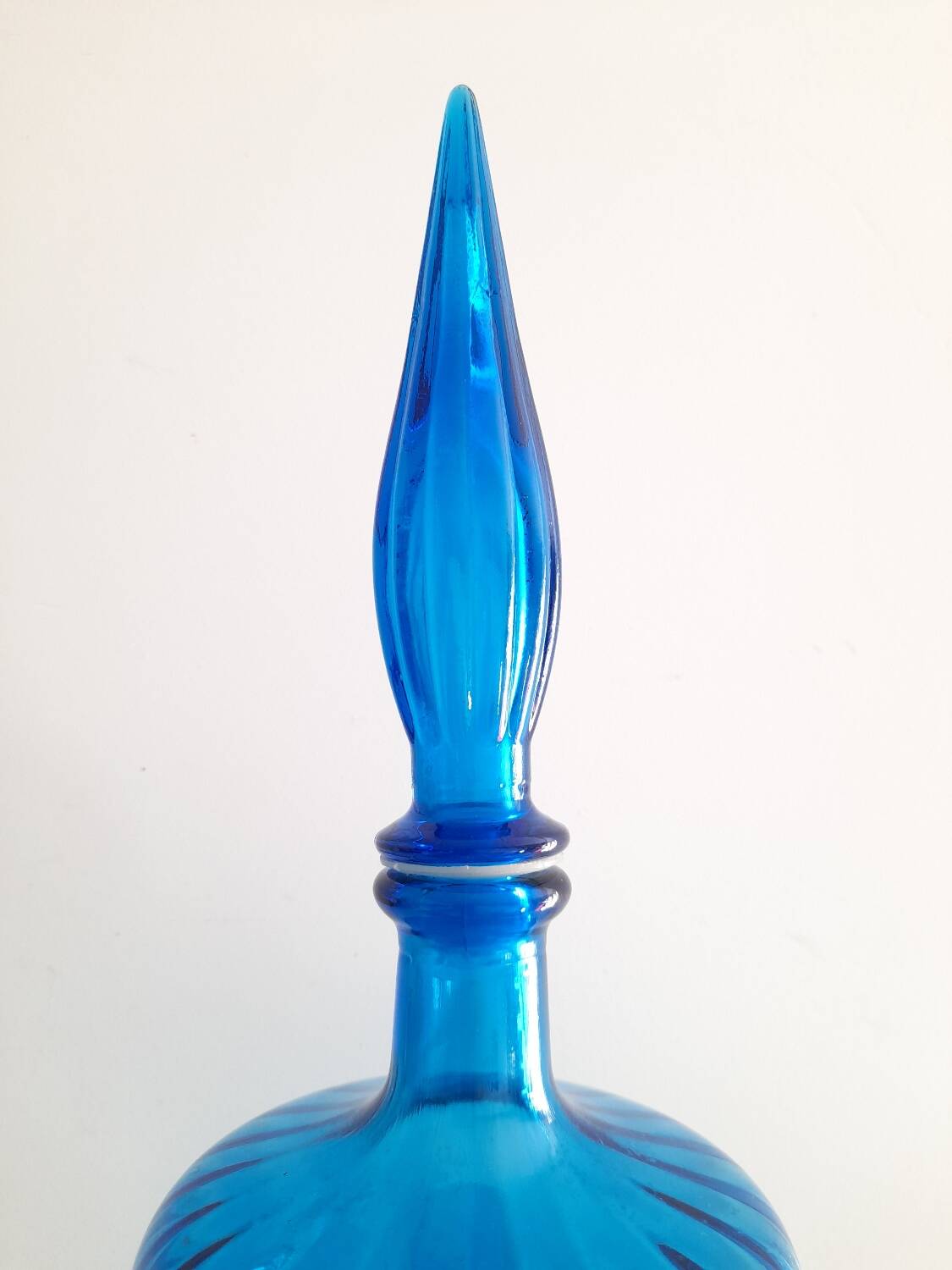 Blue carafe in Empoli glass