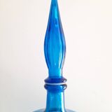Carafe bleue en verre d'Empoli