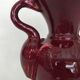 Red baluster vase with pink flamingo handles, signed Ray Camart, Antibes, circa 1960