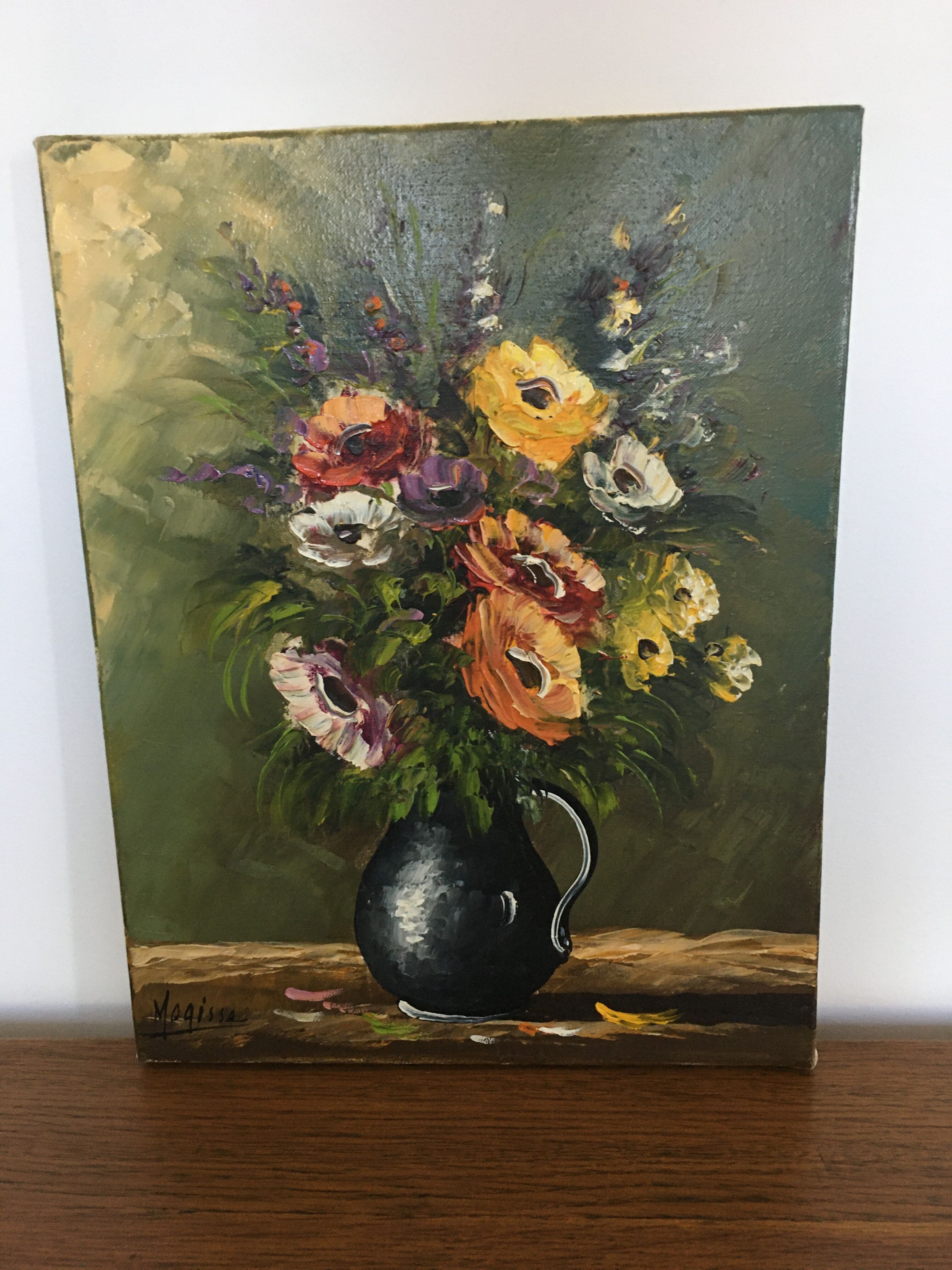 Painting on canvas bouquet of flowers