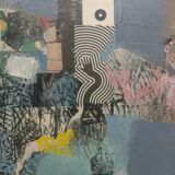 Marouflée collage canvas