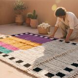 Unique handmade Berber rug 3x2 m