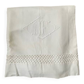Similar listings: Antique cotton sheet embroidered with the monogram MF