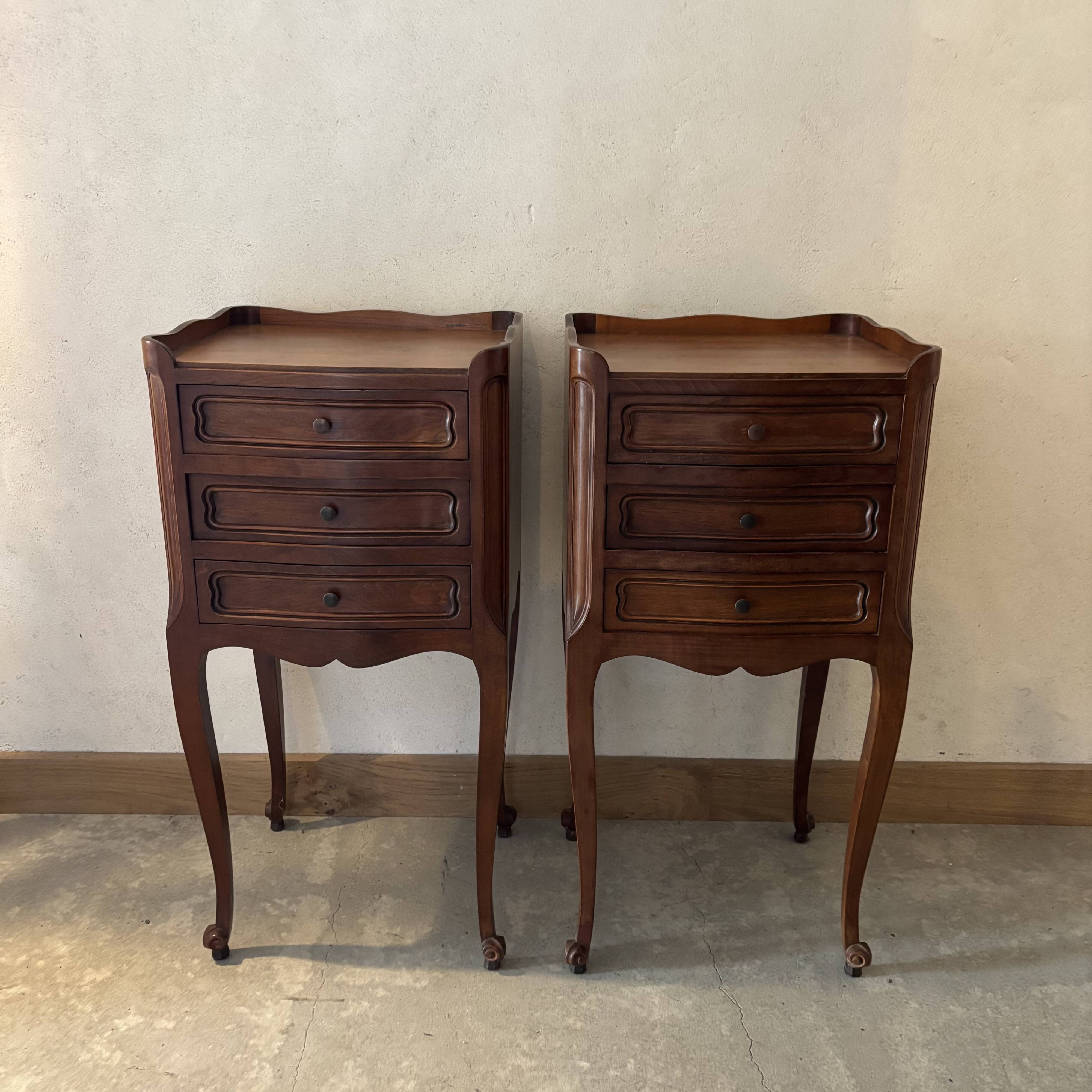 Louis XV style bedside tables