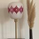 Table lamp with a vintage "Jacquard" glass globe and a golden foot