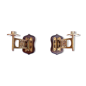 paire de bougeoirs en
