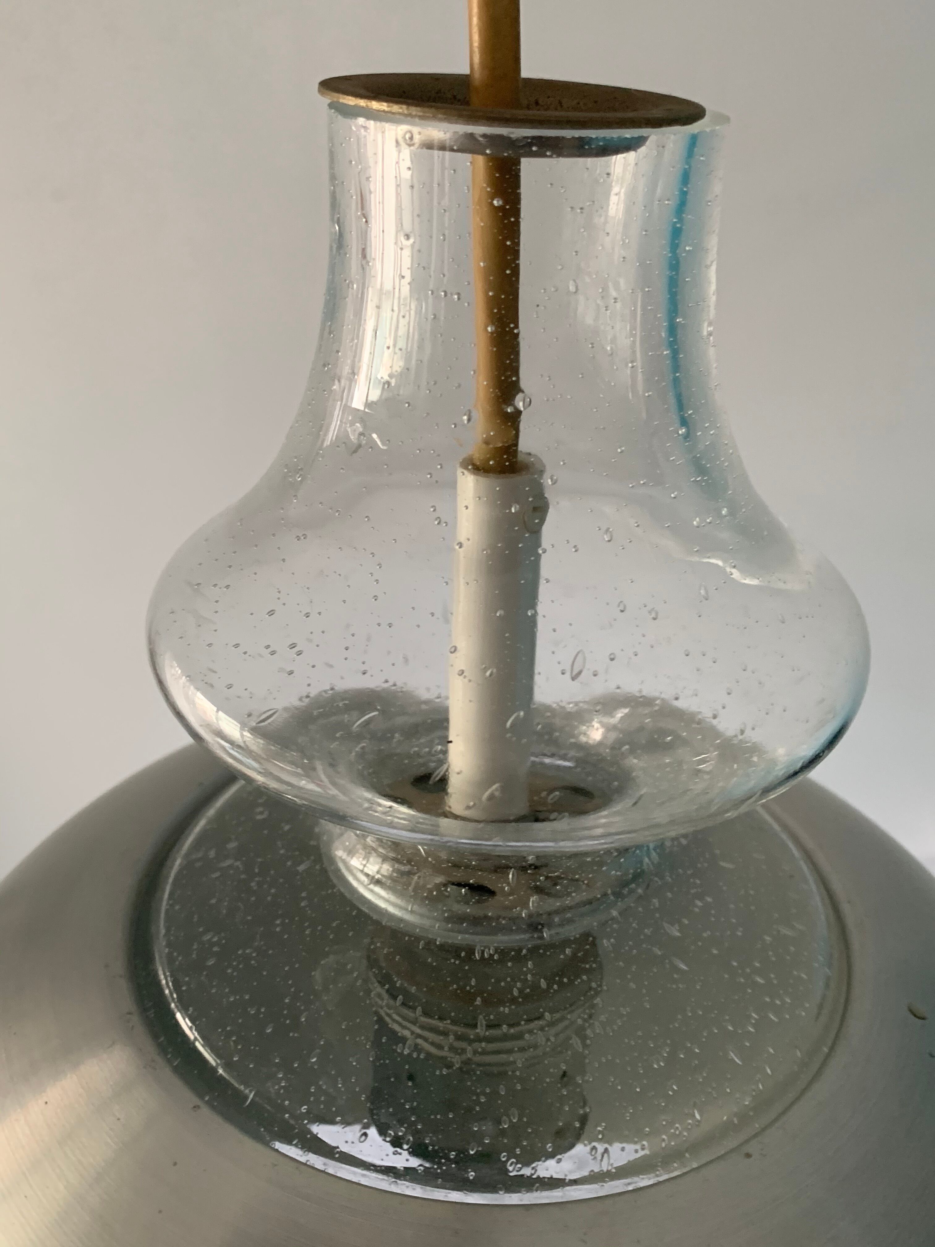 3 suspensions Raak Carthago aluminium and glass 1970