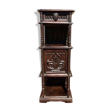 Gothic-style carved oak bedside