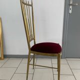 Vintage Chiavari Velvet Chair Circa 1960 Italy
