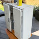 Vintage white metal medicine cabinet