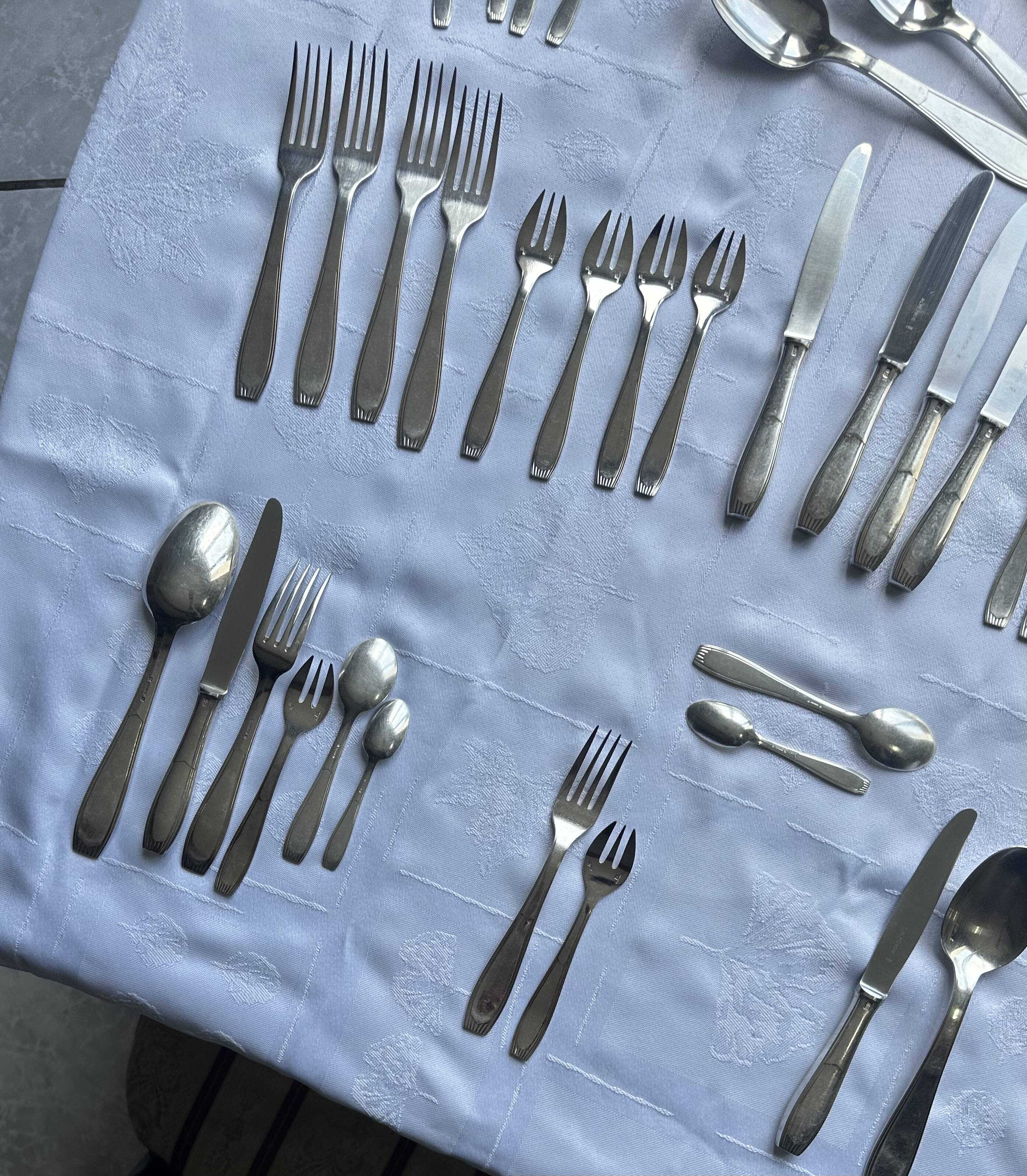 36-piece table service - 6 people - Christofle / Alfénide - 1970s