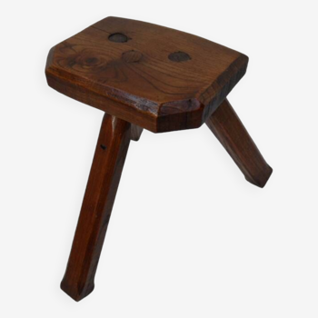 Antique oak milk stool