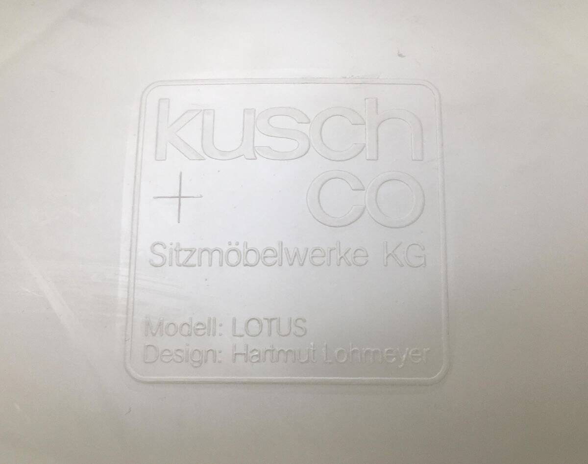 Stackable chairs and table German Lotus by Hartmut Lohmeyer for Kusch+Co, set of 3.