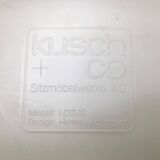 Stackable chairs and table German Lotus by Hartmut Lohmeyer for Kusch+Co, set of 3.