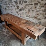 Antique beech table, France early 20th century