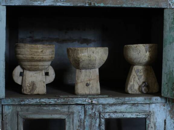 Small family bowl turned candle holder