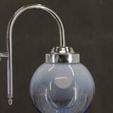 1960s Chrome Plated Chandelier with Murano Glass, Italy