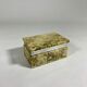 Vintage granite jewelry box with green veins