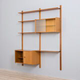 Scandinavian oak wall unit by Sven Andersen, Norway 1970s