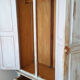 Wardrobe wardrobe 3 doors cerused gray pastel green