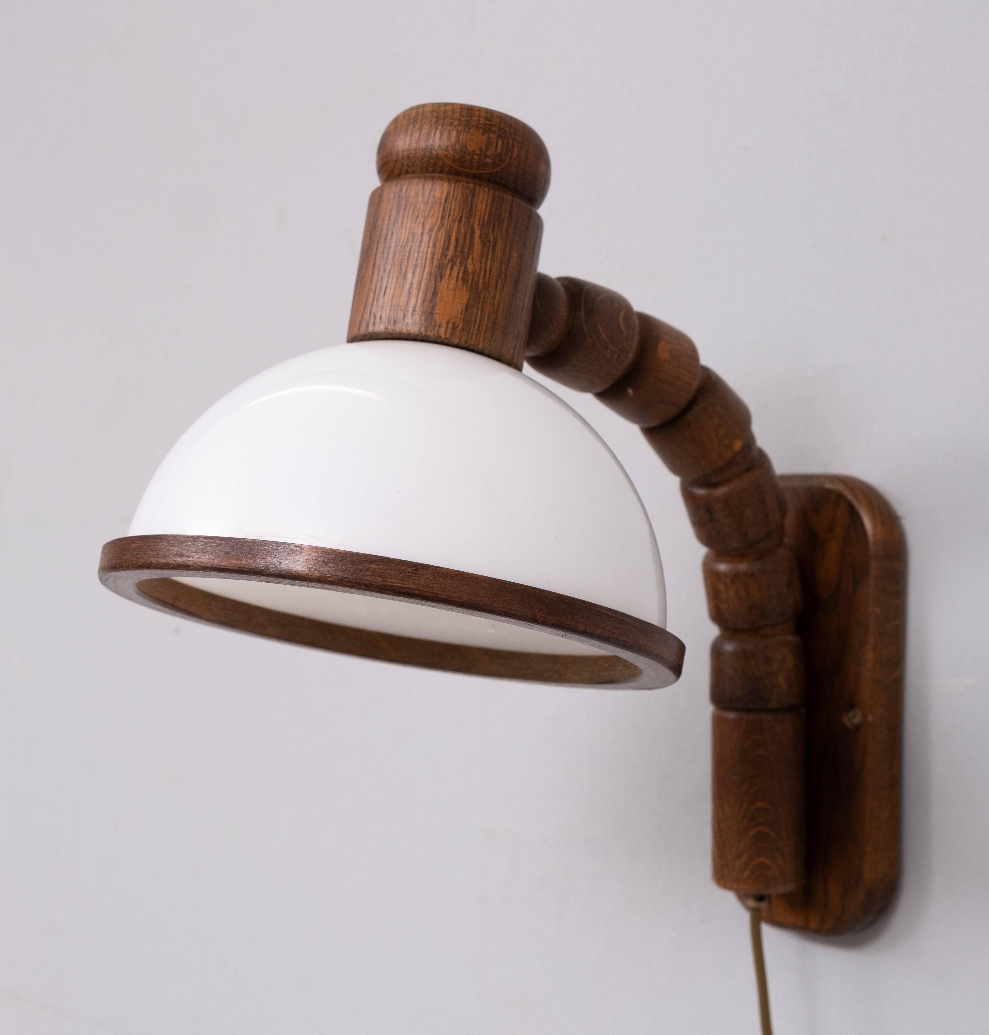 Steinhauer set Oak wood Wall lamps 1970s