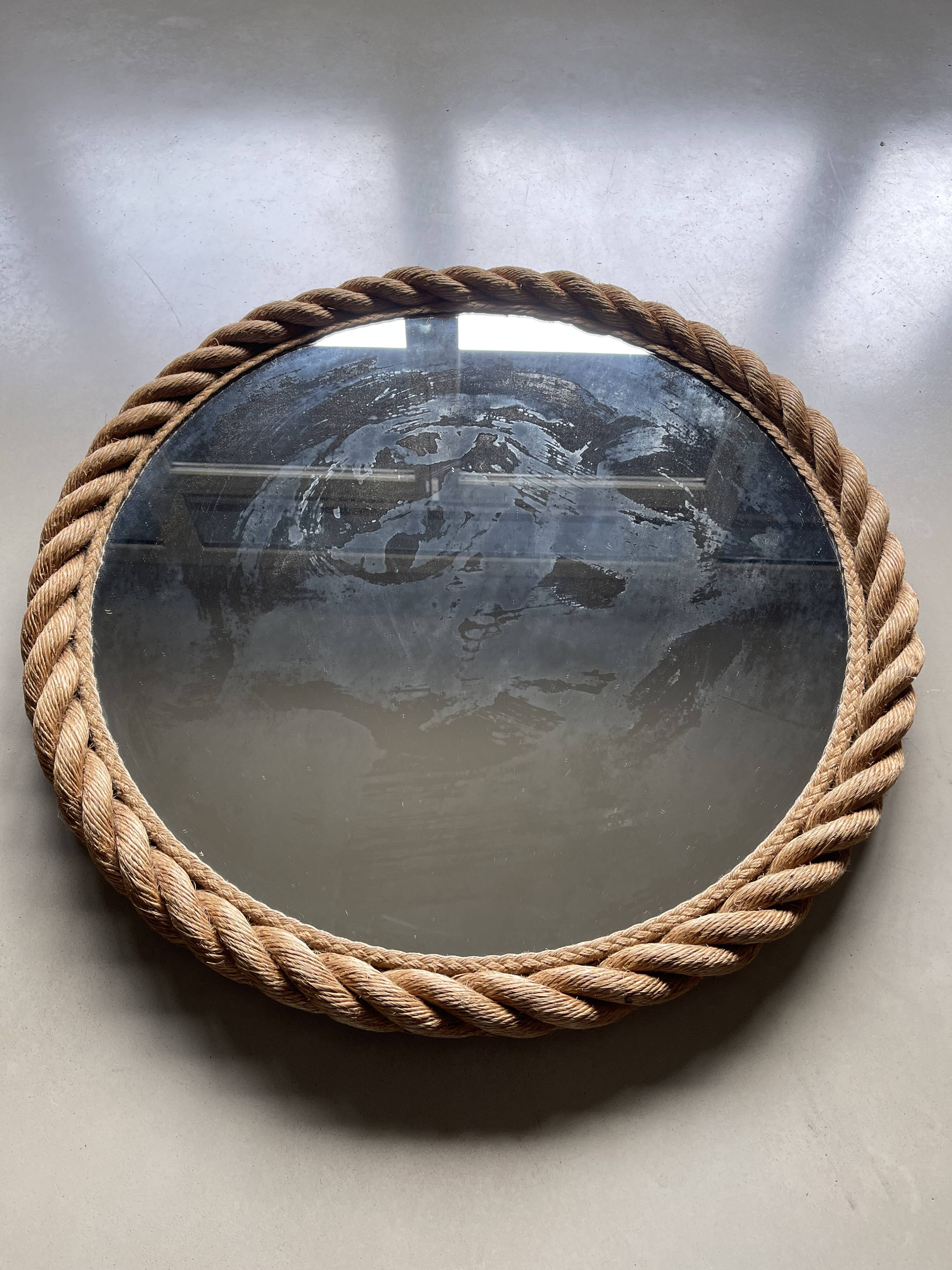 Vintage mirror in rope