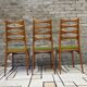 Set de 3 chaises scandinaves 1960