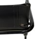 Vintage Black Leather & black frame Italian Modern Barstool