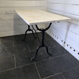 Ancienne table de bistrot dessus marbre