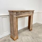 Old solid oak fireplace mantle from the late 19th century