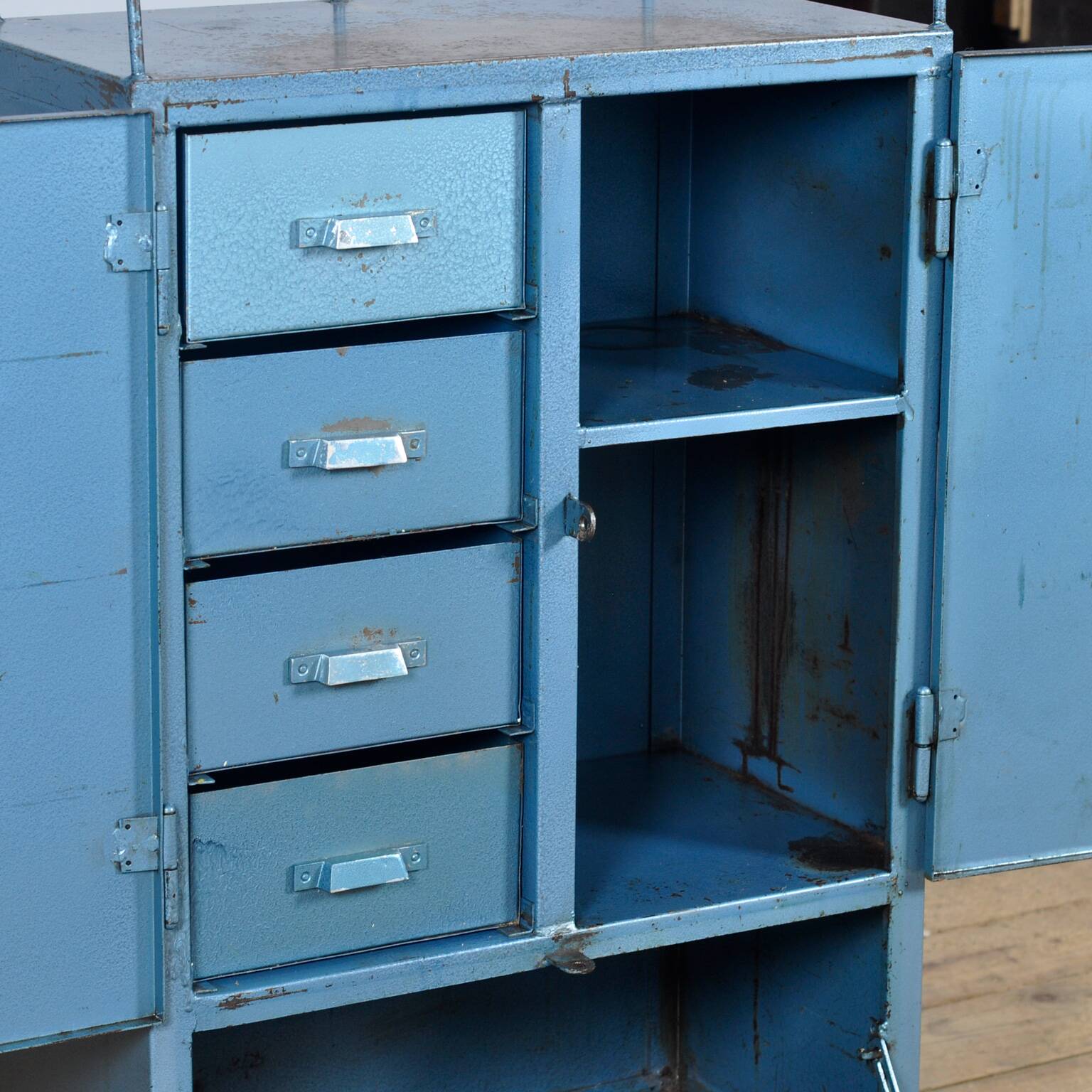 Industrial four-drawer cabinet from the 1970s
