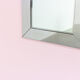 Vintage chrome mirror Cidue elementi d'arredo square 1970s Italy