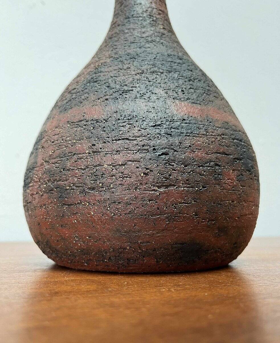 Brutalist mid-century pottery table lamp by Gerhard Liebenthron, 1960s.