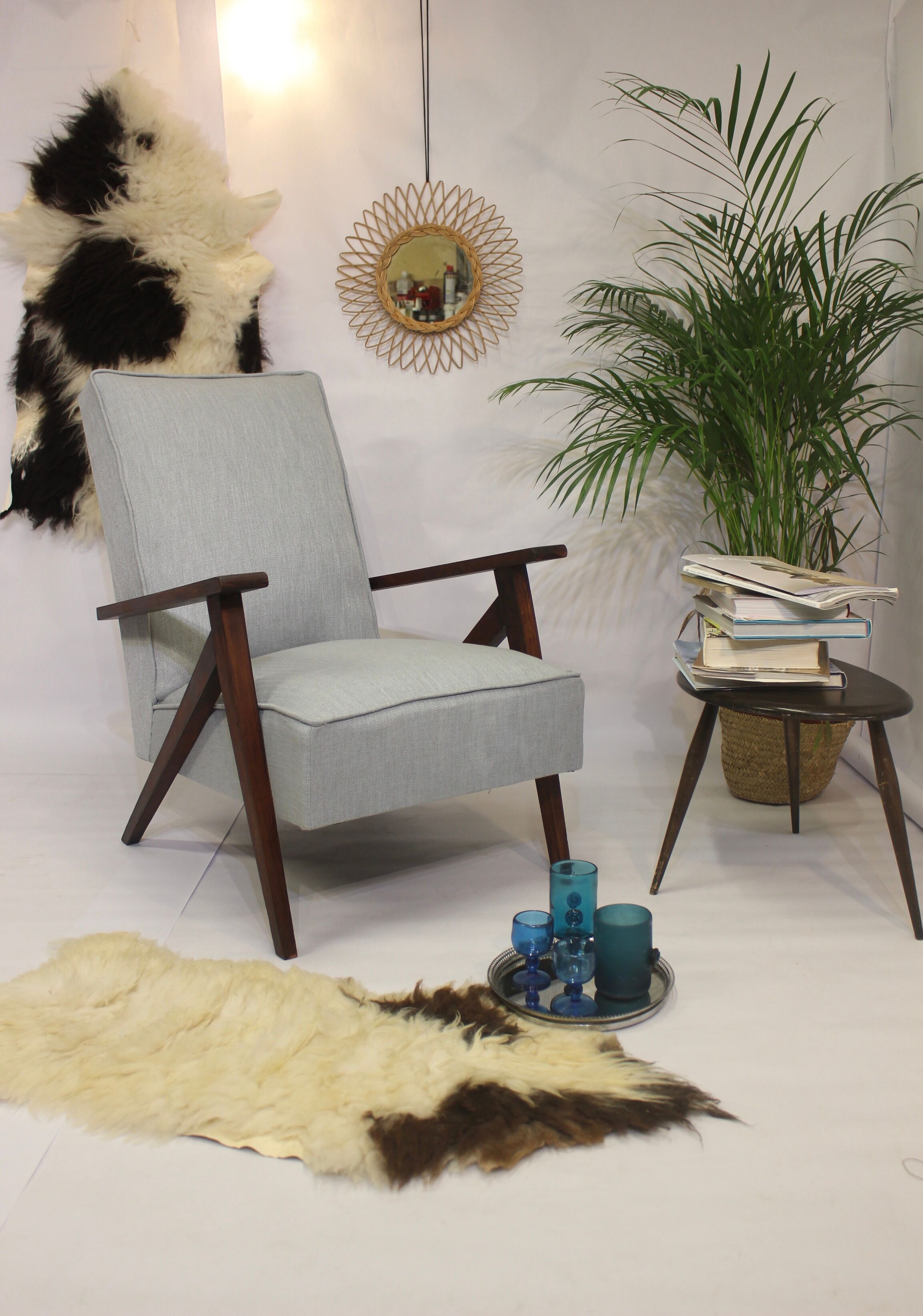 Scandinavian armchair in beech 60s