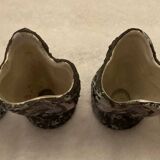 Set of 4 vintage lava stone mugs by Giulianelli.