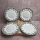 Beautiful set of 4 antique ironstone plates from Saint-Amand and Hamages, Estival model.