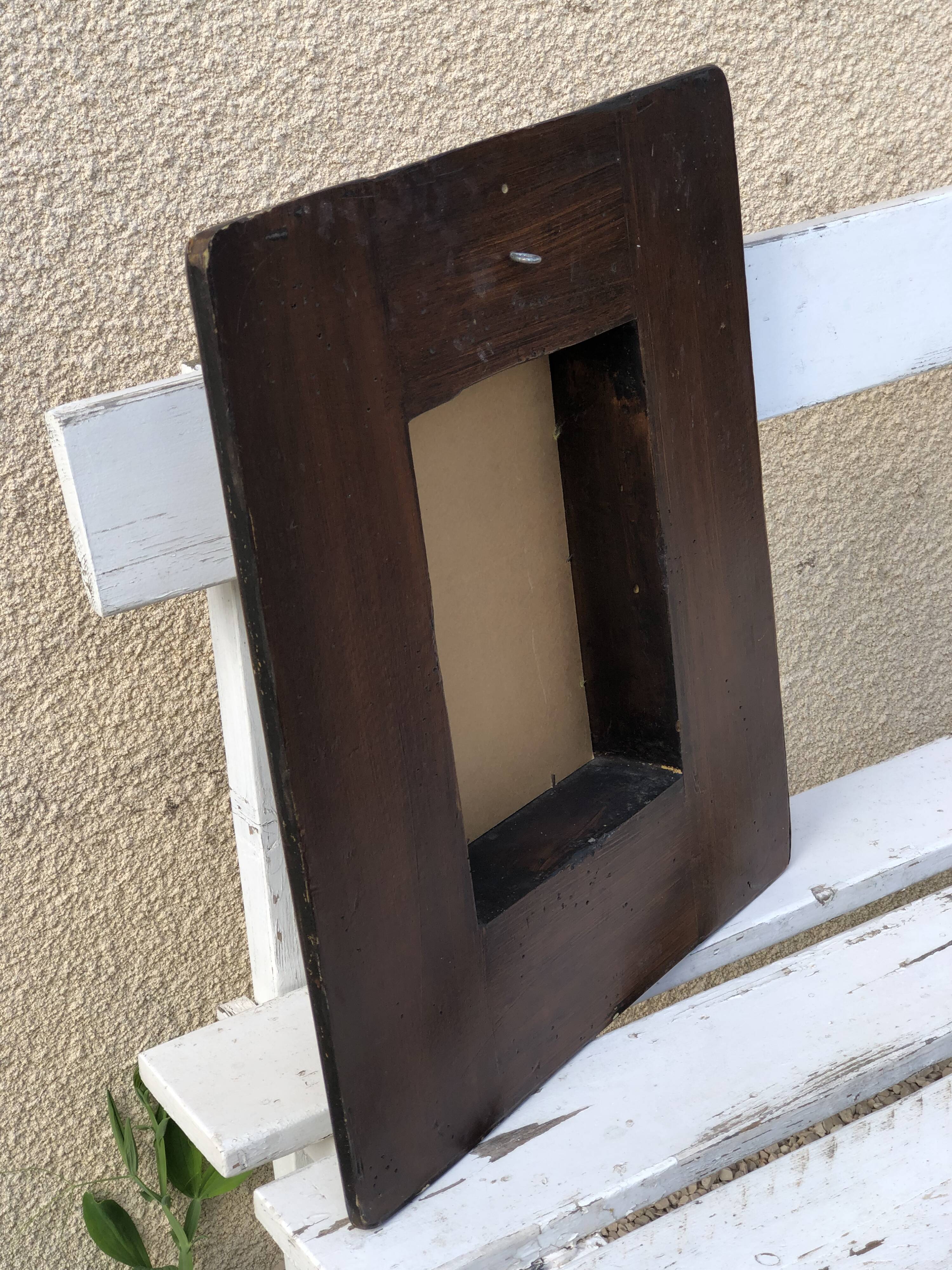 Old wooden mirror 45 x 55 x 10