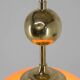 Orange glass and brass pendant, 1980s, restored