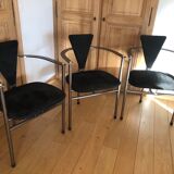Lot de 3 chaises belgo chrom