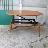 Scandinavian smorrebrod liftable coffee table