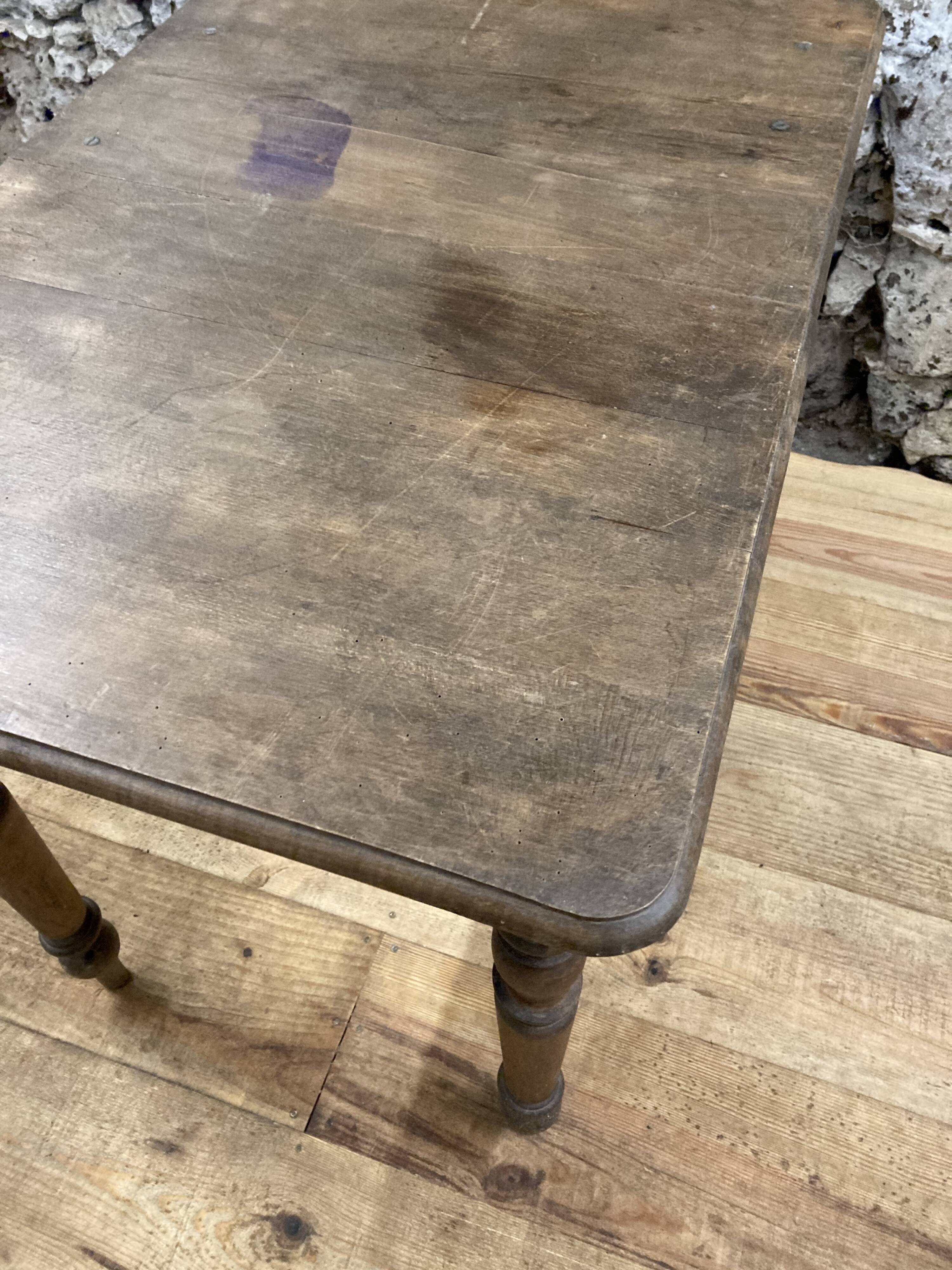 Rectangular wooden farmhouse table turned 90cm or old desk