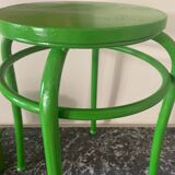 Metal and wood stool