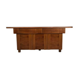 Modernist walnut credenza by Poltronova Italy 1960s