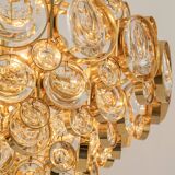 Gilt brass chandelier, design by Palwa, Germany, 1970s