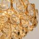 Lustre en laiton doré par Palwa Allemagne, années 1970